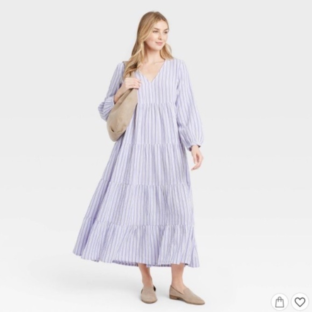 Target Women's Balloon Long Sleeve Tiered Dress